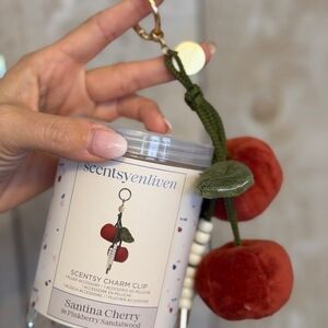 Scentsy Cherry Charm with Red and Green Accents